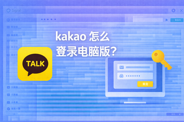 kakao 怎么登录电脑版？